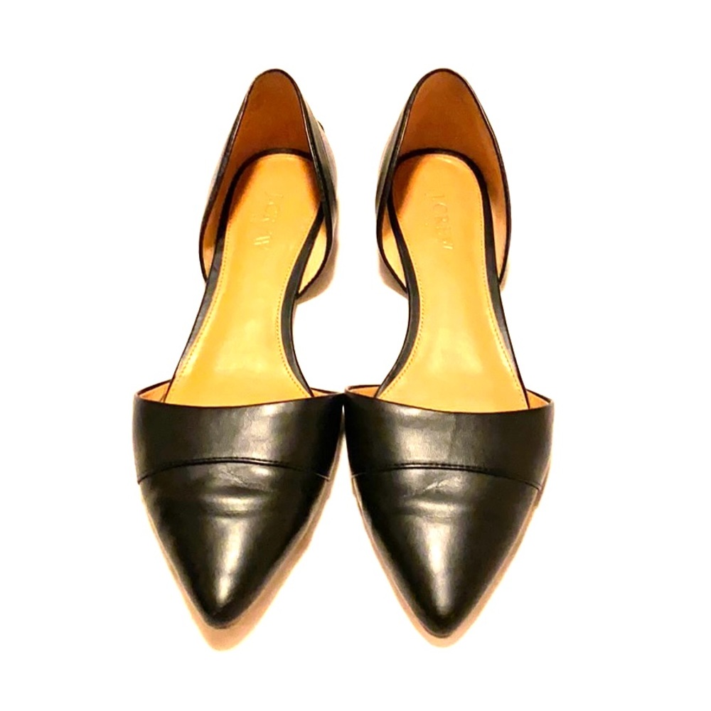 J Crew Factory Black Pointed Toe Shoes